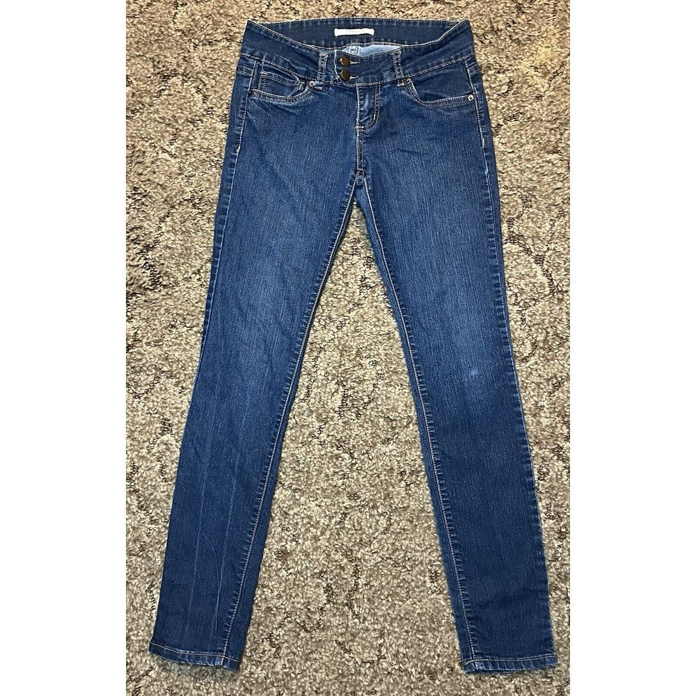 21 Denim Jeans Womens 27x32 Blue Dark Wash Straight‎ Denim Pants Casual